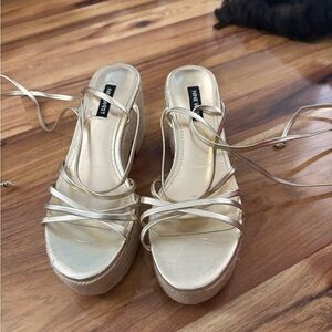Nine West Gold Platform Shoes